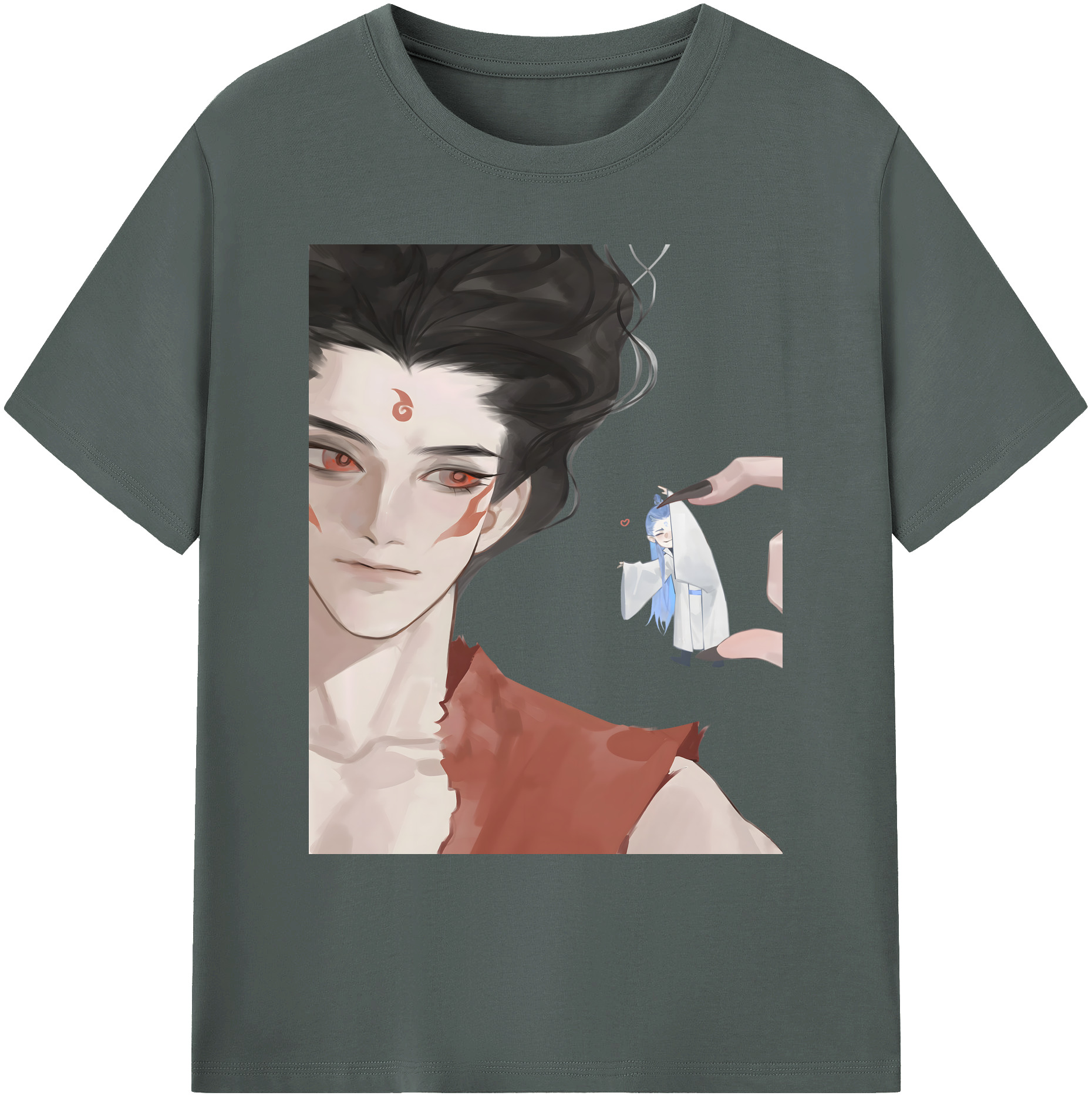 （画像用） Ne Zha 2 ナタ 魔童の大暴れ 綿100％ メンズ半袖Tシャツ｜肌触りやわらか＆通気性